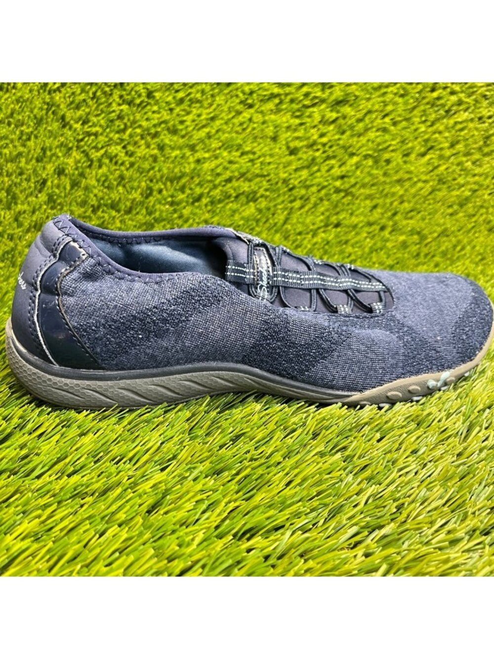 Skechers Breathe Easy Opportuknity Womens Size 9.5 Blue Athletic Shoes Sneakers